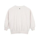DKNY - D62904-C10 - Sudadera beige de felpa francesa con logotipo estampado delantero - Niña