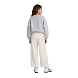 DKNY - D62905-A32 - Sudadera gris de felpa francesa con estampado delantero y bajo elástico - Niña
