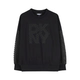 DKNY - D62906-09B - Sudadera negra de tejido milano - Niña