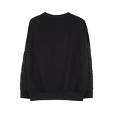 DKNY - D62906-09B - Sudadera negra de tejido milano - Niña