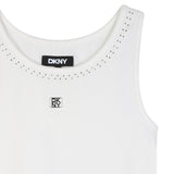 DKNY - D62909-117 - Camiseta blanca 2 en 1 - Niña