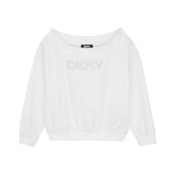 DKNY - D62909-117 - Camiseta blanca 2 en 1 - Niña
