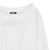 DKNY - D62909-117 - Camiseta blanca 2 en 1 - Niña