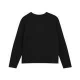 DKNY - D62910-09B - Camiseta negra de manga larga con ilustración delantera - Niña