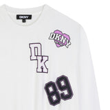 DKNY - D62911-117 - Camiseta blanca de manga larga - Niña