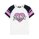 DKNY - D62915-117 - Camiseta blanca de manga corta - Niña
