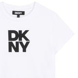DKNY - D62916-10P - Camiseta blanca de manga corta - Niña