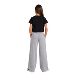 DKNY - D62919-09B - Camiseta negra de manga corta con ilustración delantera - Niña