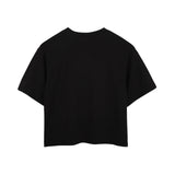 DKNY - D62919-09B - Camiseta negra de manga corta con ilustración delantera - Niña