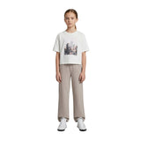 DKNY - D62919-117 - Camiseta blanca de manga corta con ilustración delantera - Niña
