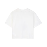 DKNY - D62919-117 - Camiseta blanca de manga corta con ilustración delantera - Niña