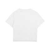 DKNY - D62920-117 - Camiseta blanca de manga corta con logo en relieve plateado - Niña