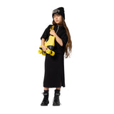 DKNY - D62929-09B - Gorro negro de punto 100% algodón con adorno de strass - Niña