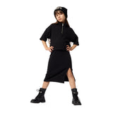 DKNY - D62929-09B - Gorro negro de punto 100% algodón con adorno de strass - Niña