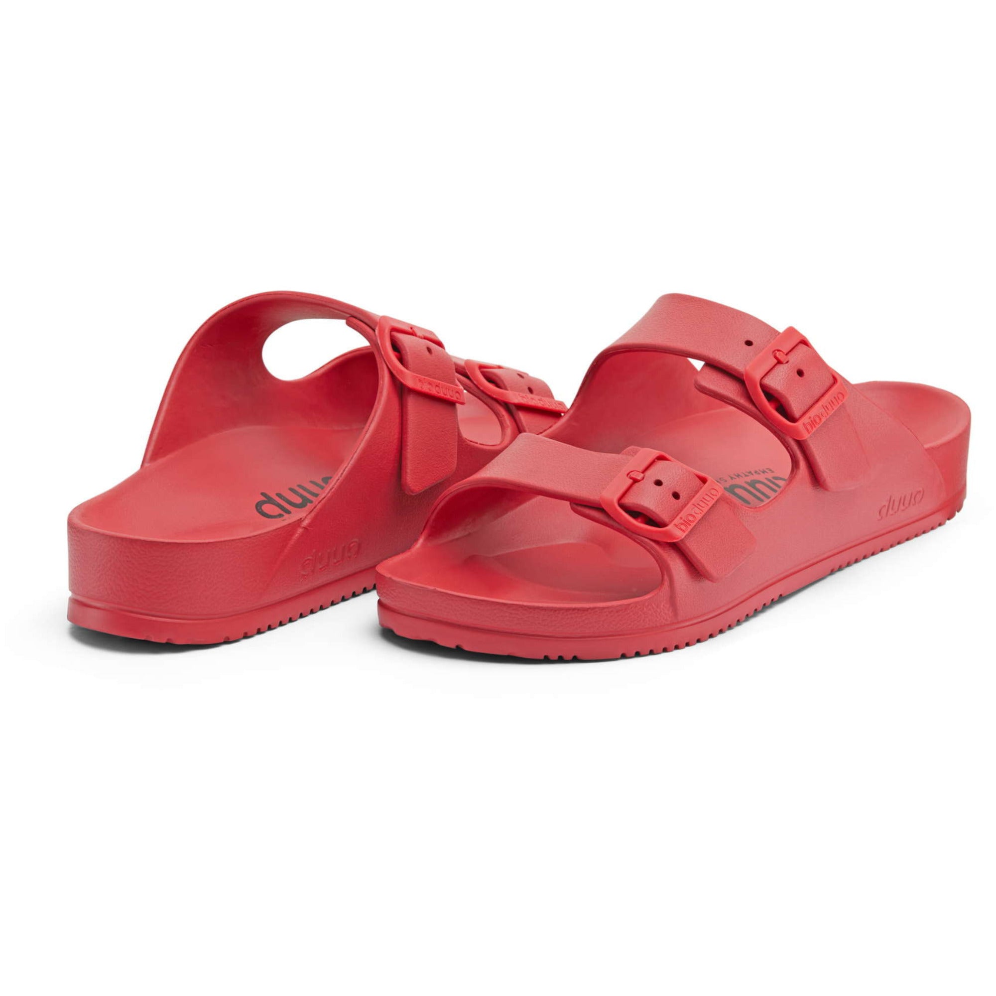 Sandalias rojas Duuo Eva Flat 57 unisex – Comodidad total Konestilochic