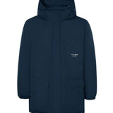 Silbon - FW261010302241 - Anorak azul marino con bolsillos y capucha y cierre frontal oculto - Hombre