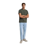 Silbon - FW261010403273 - Camiseta 100% algodón verde caqui de manga corta - Hombre