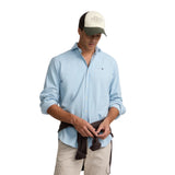 Silbon - FW261010502035 - Camisa 100% algodón azul claro de manga larga de puño con botones - Hombre