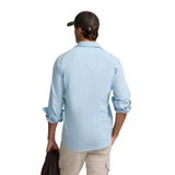 Silbon - FW261010502035 - Camisa 100% algodón azul claro de manga larga de puño con botones - Hombre