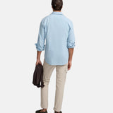 Silbon - FW261010502035 - Camisa 100% algodón azul claro de manga larga de puño con botones - Hombre