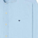 Silbon - FW261010502035 - Camisa 100% algodón azul claro de manga larga de puño con botones - Hombre