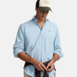 Silbon - FW261010502035 - Camisa 100% algodón azul claro de manga larga de puño con botones - Hombre