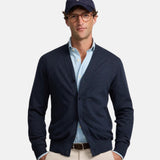 Silbon - FW261010702160 - Cárdigan clásico azul marino de algodón y cashmere - Hombre