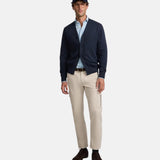 Silbon - FW261010702160 - Cárdigan clásico azul marino de algodón y cashmere - Hombre