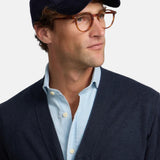 Silbon - FW261010702160 - Cárdigan clásico azul marino de algodón y cashmere - Hombre