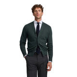 Silbon - FW261010703161 - Cárdigan clásico verde oscuro de algodón y cashmere - Hombre