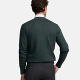 Silbon - FW261010703161 - Cárdigan clásico verde oscuro de algodón y cashmere - Hombre