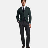 Silbon - FW261010703161 - Cárdigan clásico verde oscuro de algodón y cashmere - Hombre