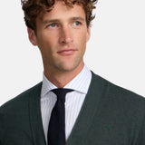 Silbon - FW261010703161 - Cárdigan clásico verde oscuro de algodón y cashmere - Hombre