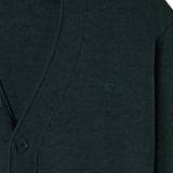 Silbon - FW261010703161 - Cárdigan clásico verde oscuro de algodón y cashmere - Hombre