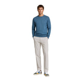 Silbon - FW261010802133 - Jersey azul grisáceo de algodón y cashmere con cuello redondo - Hombre