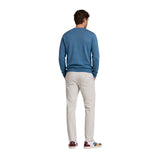 Silbon - FW261010802133 - Jersey azul grisáceo de algodón y cashmere con cuello redondo - Hombre