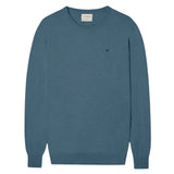 Silbon - FW261010802133 - Jersey azul grisáceo de algodón y cashmere con cuello redondo - Hombre