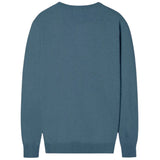 Silbon - FW261010802133 - Jersey azul grisáceo de algodón y cashmere con cuello redondo - Hombre