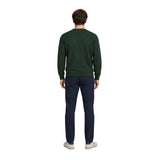 Silbon - FW261010803134 - Jersey verde oscuro de algodón y cashemere con cuello redondo - Hombre