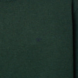 Silbon - FW261010803134 - Jersey verde oscuro de algodón y cashemere con cuello redondo - Hombre