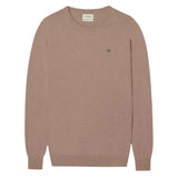 Silbon - FW261010809132 - Jersey marrón claro de algodón y cashemere con cuello redondo - Hombre