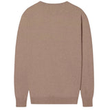 Silbon - FW261010809132 - Jersey marrón claro de algodón y cashemere con cuello redondo - Hombre
