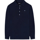 Silbon - FW261011002415 - Polo azul marino 100% algodón de manga larga con logo bordado a contraste - Hombre