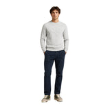 Silbon - FW261011111374 - Sudadera gris clásica 100% algodón con logo en relieve - Hombre