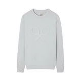 Silbon - FW261011111374 - Sudadera gris clásica 100% algodón con logo en relieve - Hombre