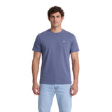 Silbon - FW261020402294 - Camiseta 100% algodón azul de manga corta con gráfico en la espalda - Hombre