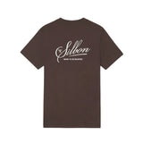 Silbon - FW261020409298 - Camiseta marrón de manga corta 100% algodón con dibujo en la espalda - Hombre