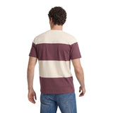 Silbon - FW261020417285 - Camiseta burdeos de manga corta con estampado de rayas anchas - Hombre