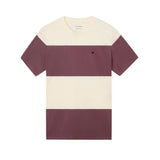 Silbon - FW261020417285 - Camiseta burdeos de manga corta con estampado de rayas anchas - Hombre