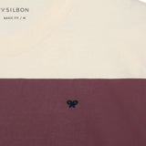 Silbon - FW261020417285 - Camiseta burdeos de manga corta con estampado de rayas anchas - Hombre
